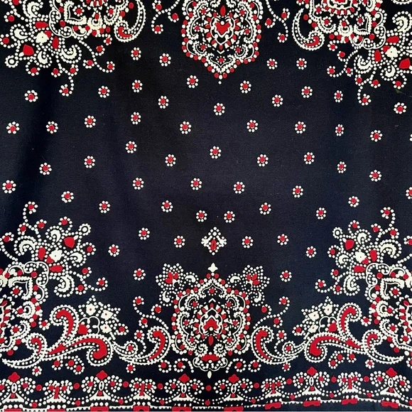 Talbots Navy, White and Red Paisley Skirt - Picture 8 of 14